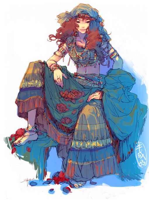 Gypsy Girl Drawing