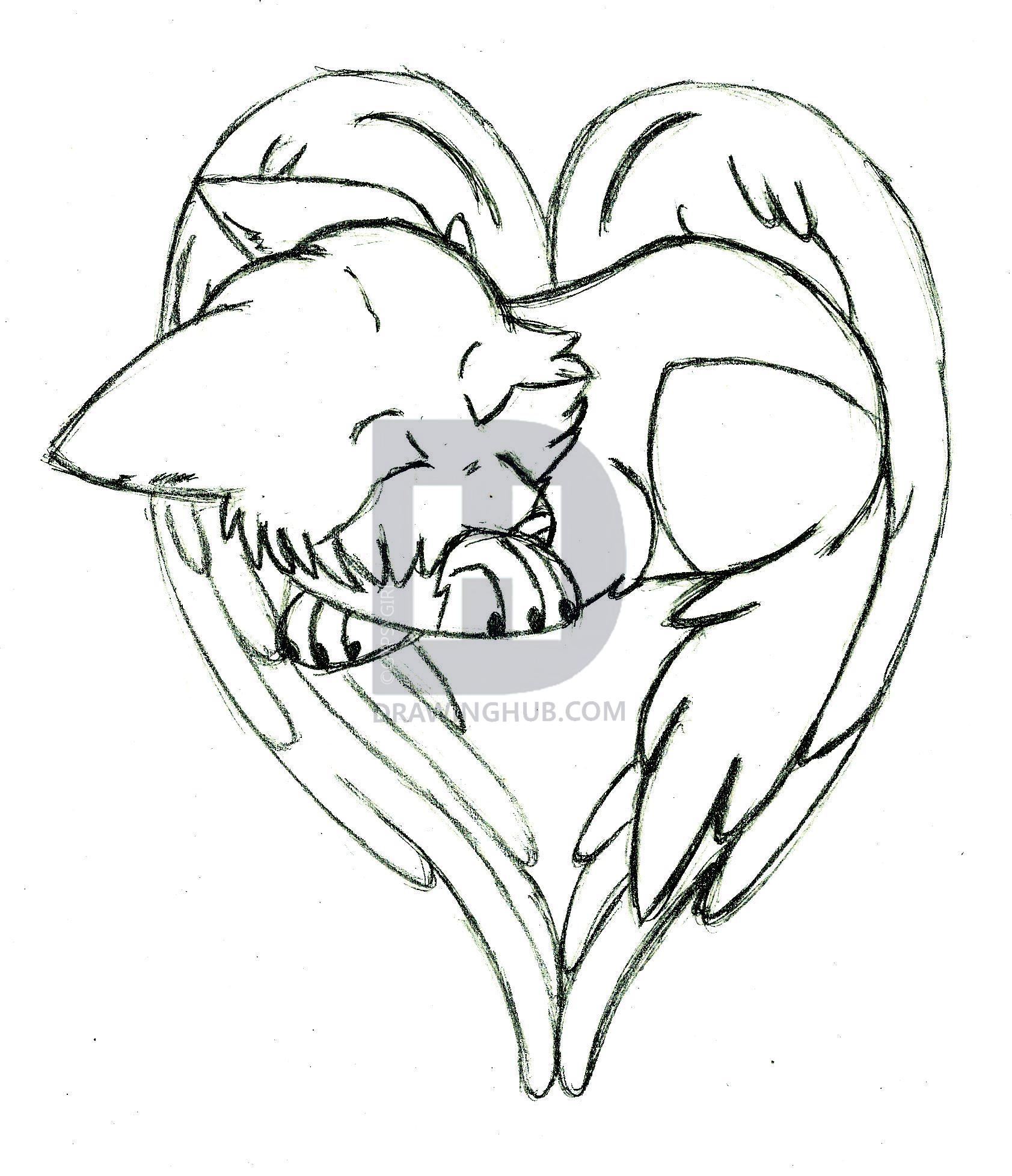 1683x1957 Heart Shaped Wolf Drawing
