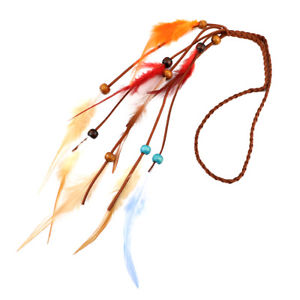 300x300 Gypsy Festival Head Band Colorful Feathers Women Indian Hair