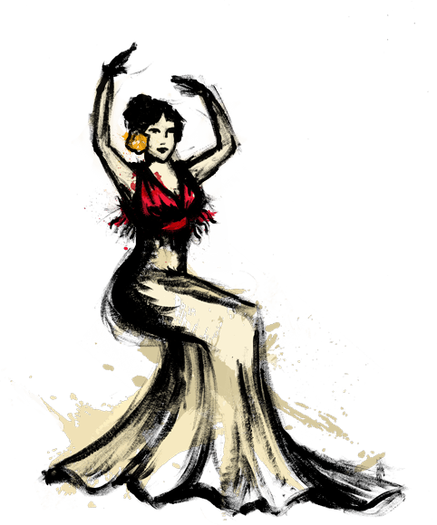482x580 Collection Of Free Dancer Drawing Gipsy Download On Ui Ex