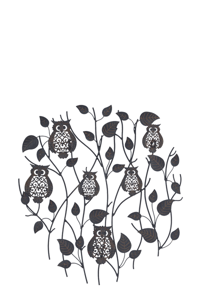 400x600 Perching Owls Wall Art