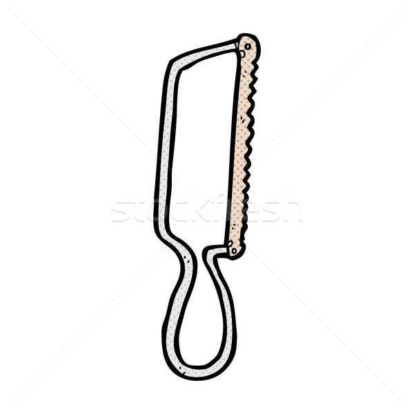 600x600 Comic Cartoon Hacksaw Vector Illustration Lineartestpilot