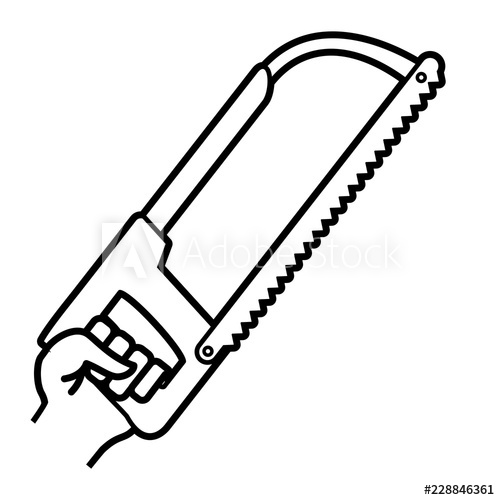 500x500 Hand Using Hacksaw Tool