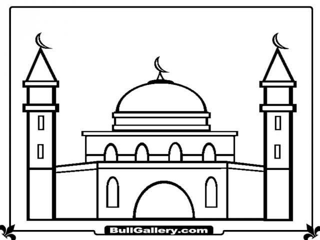 640x480 Free Drawn Mosque, Download Free Clip Art