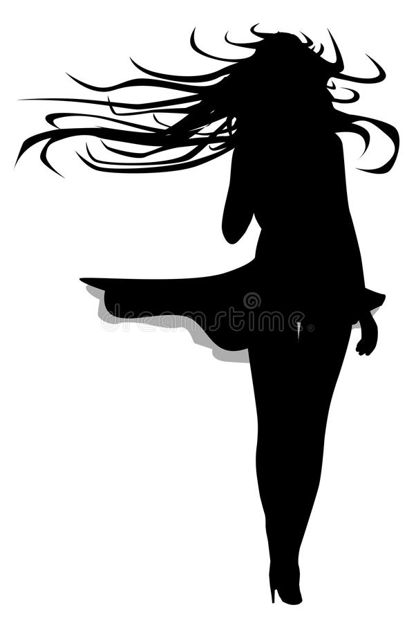 602x900 Girl Hair Blowing In Wind Silhouette