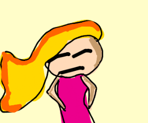 300x250 She Wore Pink, Her Hair Blowing In The Wind