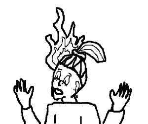 300x250 Girl In A Field With Hair Blowing In The Wind