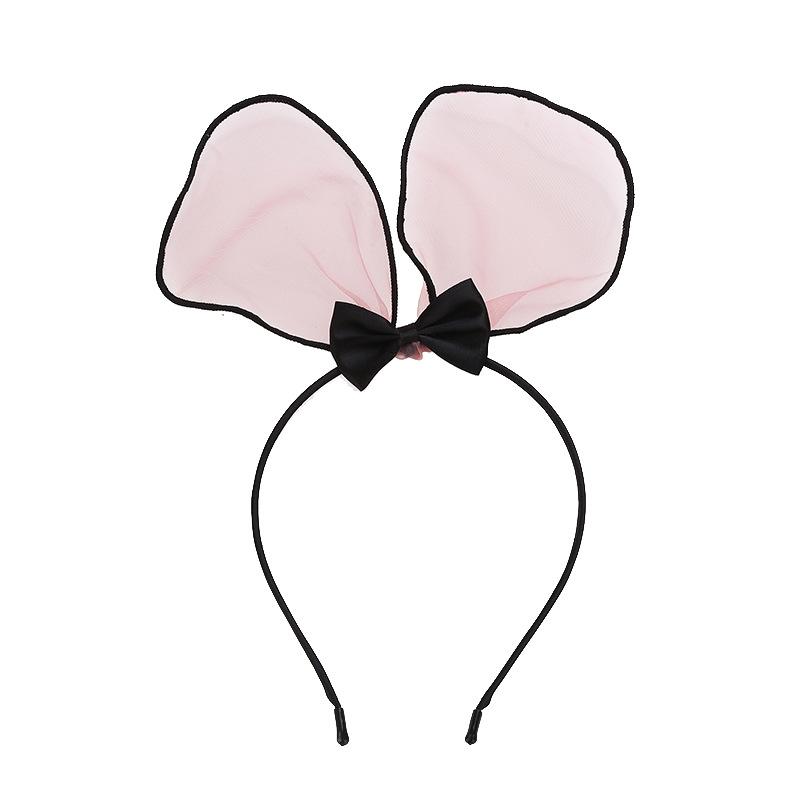 800x800 Cute Chiffon Rabbit Ears Hair Bow Kont Girls Hairbands Kids
