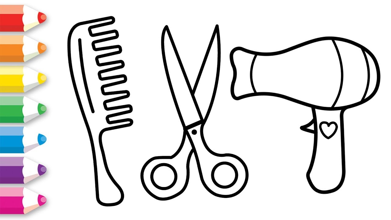 1280x720 Coloring Hair Accessories Drawing And Coloring For Toddlers
