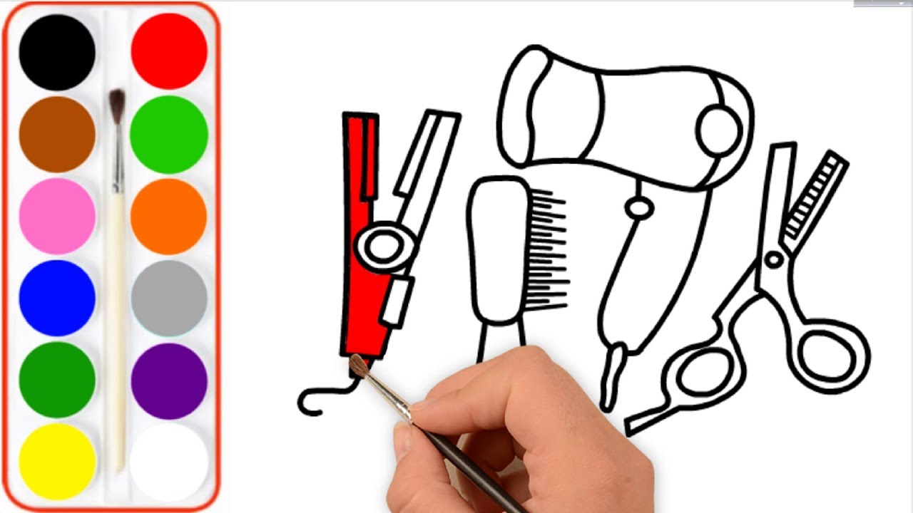 1280x720 Glitter Hair Accessories Drawing And Coloring Coloring Pages Hair