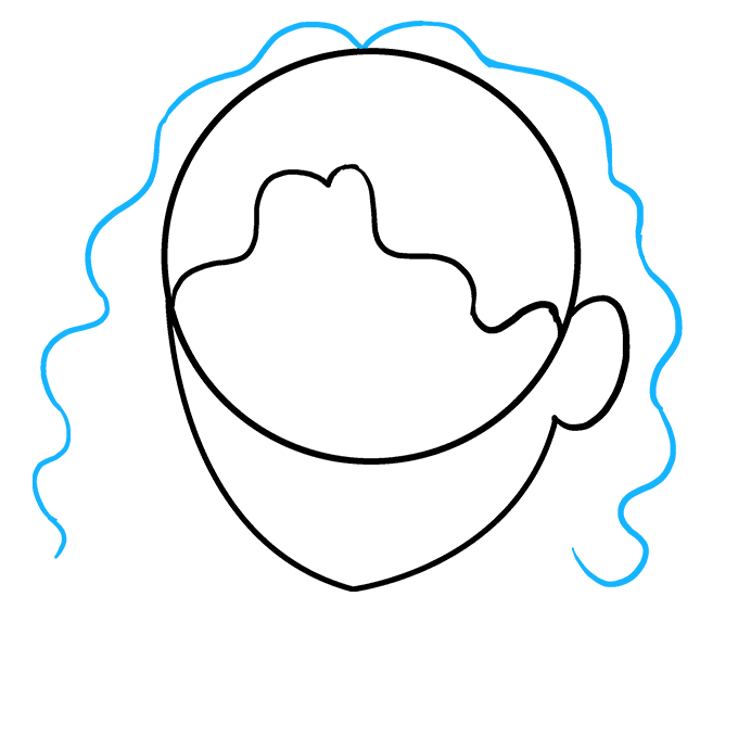 680x678 How To Draw Curly Hair Really Easy Drawing Tutorial