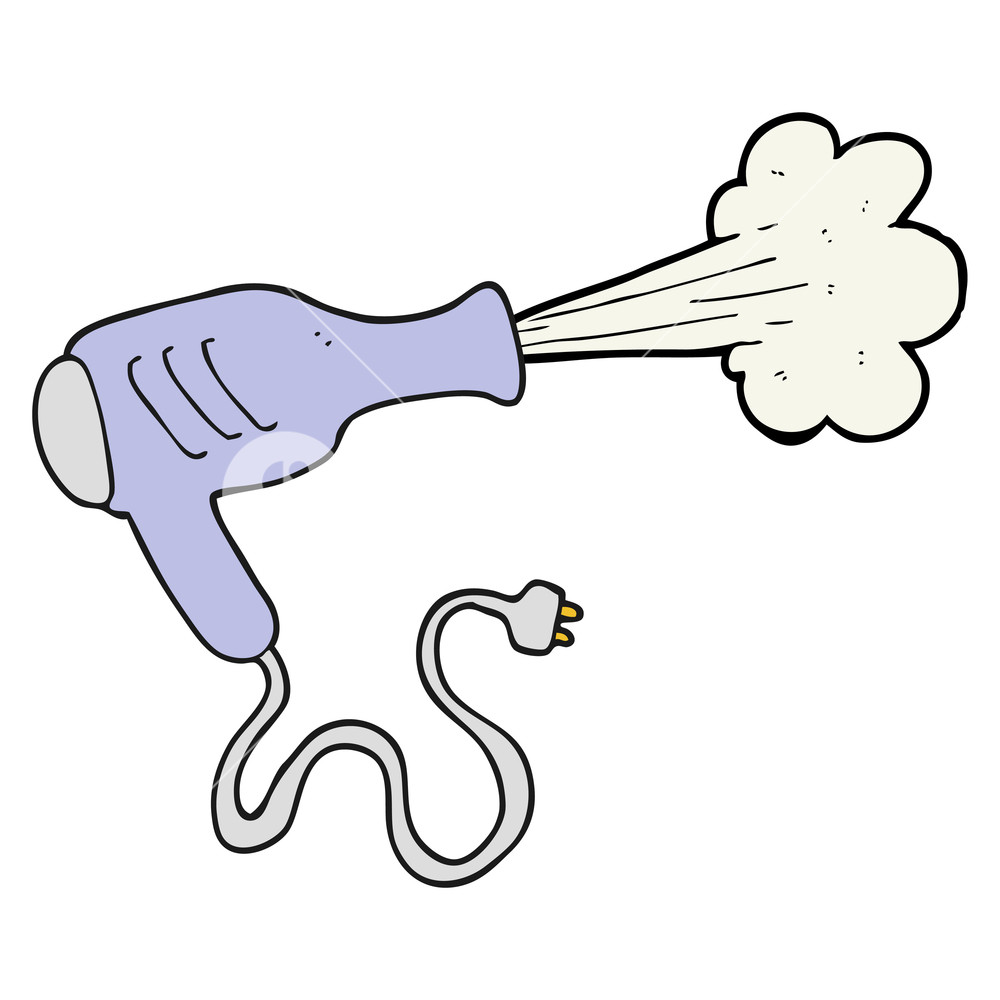 1000x1000 Freehand Drawn Cartoon Hair Dryer Royalty Free Stock Image