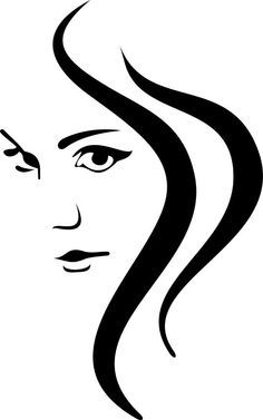 236x377 Face And Hair Vector Doors Silhouette Art, Stencil Art, Drawings