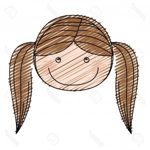 300x300 Photostock Vector Color Pencil Drawing Of Caricature Front Face