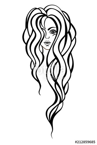 334x500 beautiful portrait of a woman with long, wavy hair hair salon