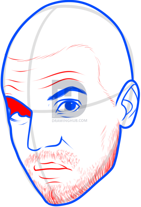 491x720 How To Draw Bradley Nowell, Step