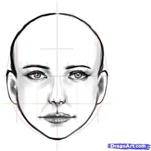 300x300 Face Drawing Tutorial The Fashion Face Is Longer And Thinner Than