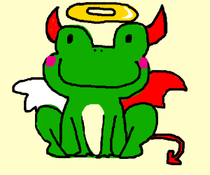 300x250 Half Angel, Half Devil Frog