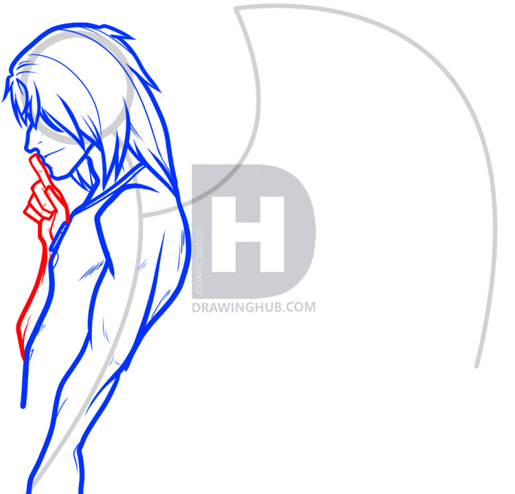 750x720 How To Draw An Angel Boy, Angel Man, Step