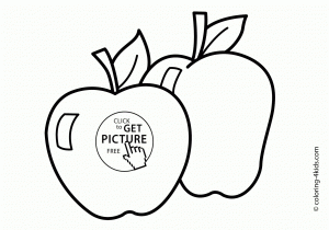 300x210 Apple Drawing For Colouring Half Apple Drawing At Getdrawings