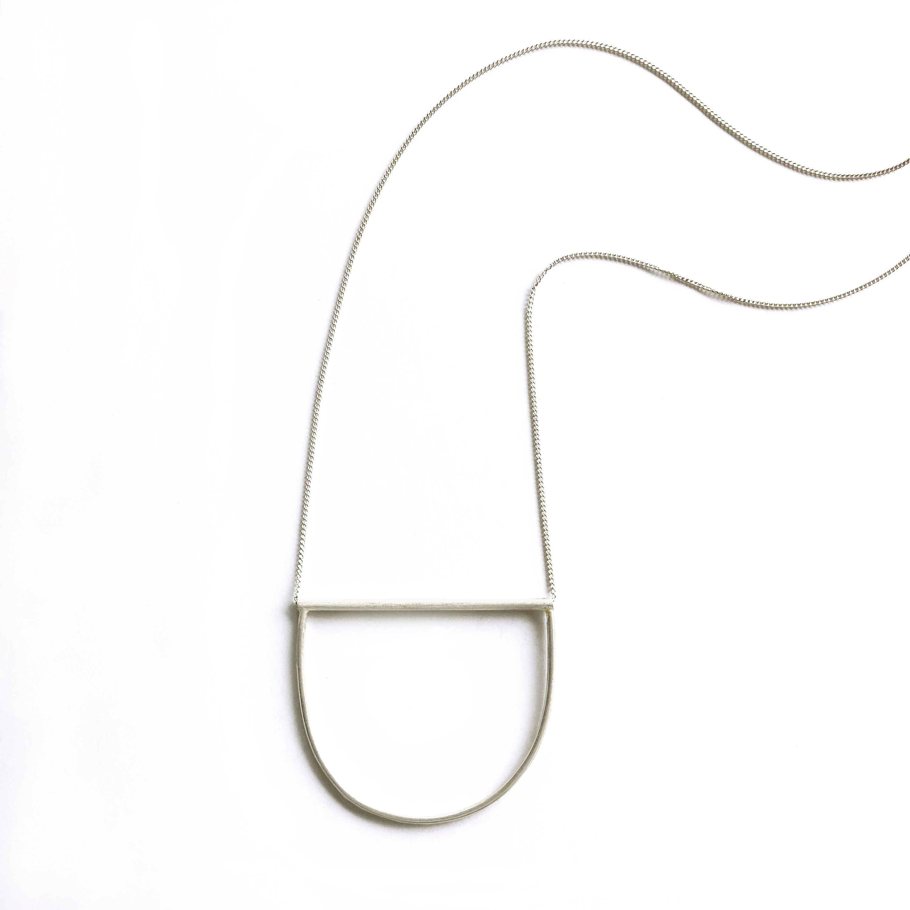 3000x3000 Handmade Sterling Silver Half Dome Pendant Necklace Etsy