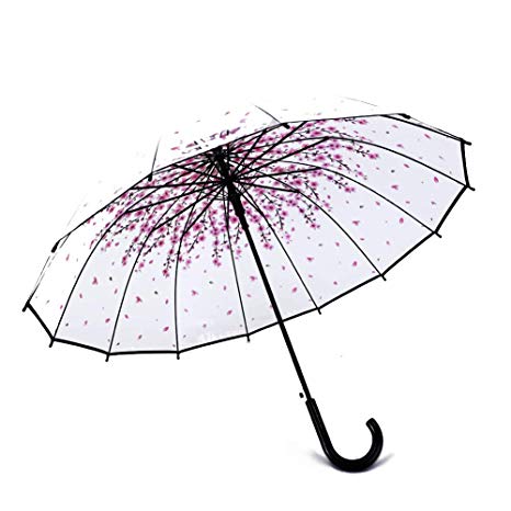 466x466 Feiuruhf Transparent Mushroom Umbrella,rainproof Half
