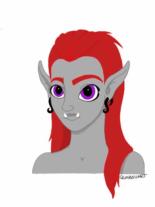 500x667 Drawing Of Female Half Orc My Dungeons And Dragons Character
