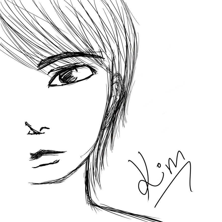 894x894 Drawing Girl Tumblr Half Face