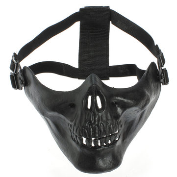 361x361 Adjustable Half Face Skeleton Skull Protect Mask For Motorcycle Ski