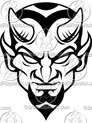 324x432 blue devils mascot logo in art devil tattoo, drawings