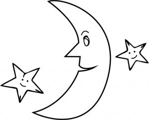 300x241 Incredible Half Moon Coloring Pages Line Drawing At Getdrawings
