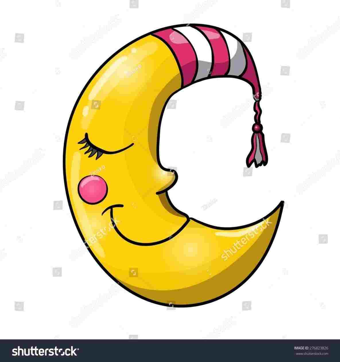 1185x1264 Free Half Moon Cartoon Drawing Blue And Star Clip Art Royalty