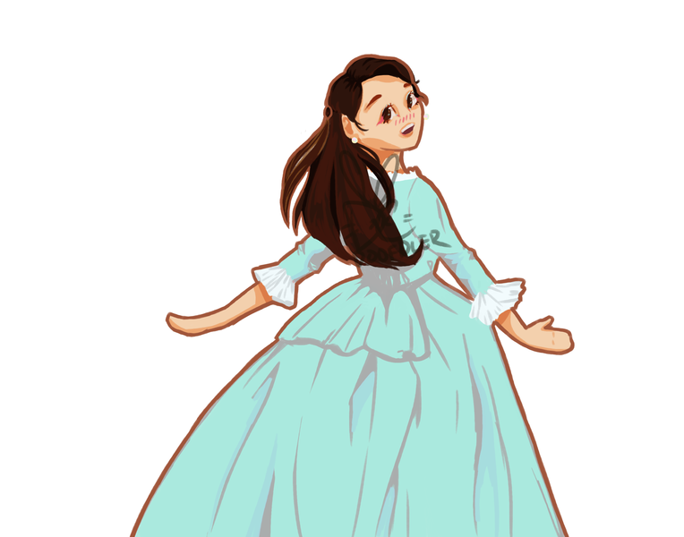 764x600 Coloured Lineless Half Body Drawing