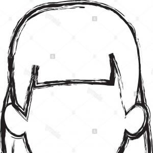 300x300 Stock Photo Silhouette Drawing Of Faceless Half Body Woman With T