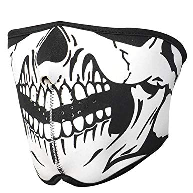 385x385 More Care Striking Skull Neoprene Half Face Mouth Mask Ski