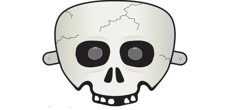 Half Skeleton Face Drawing | Free download on ClipArtMag