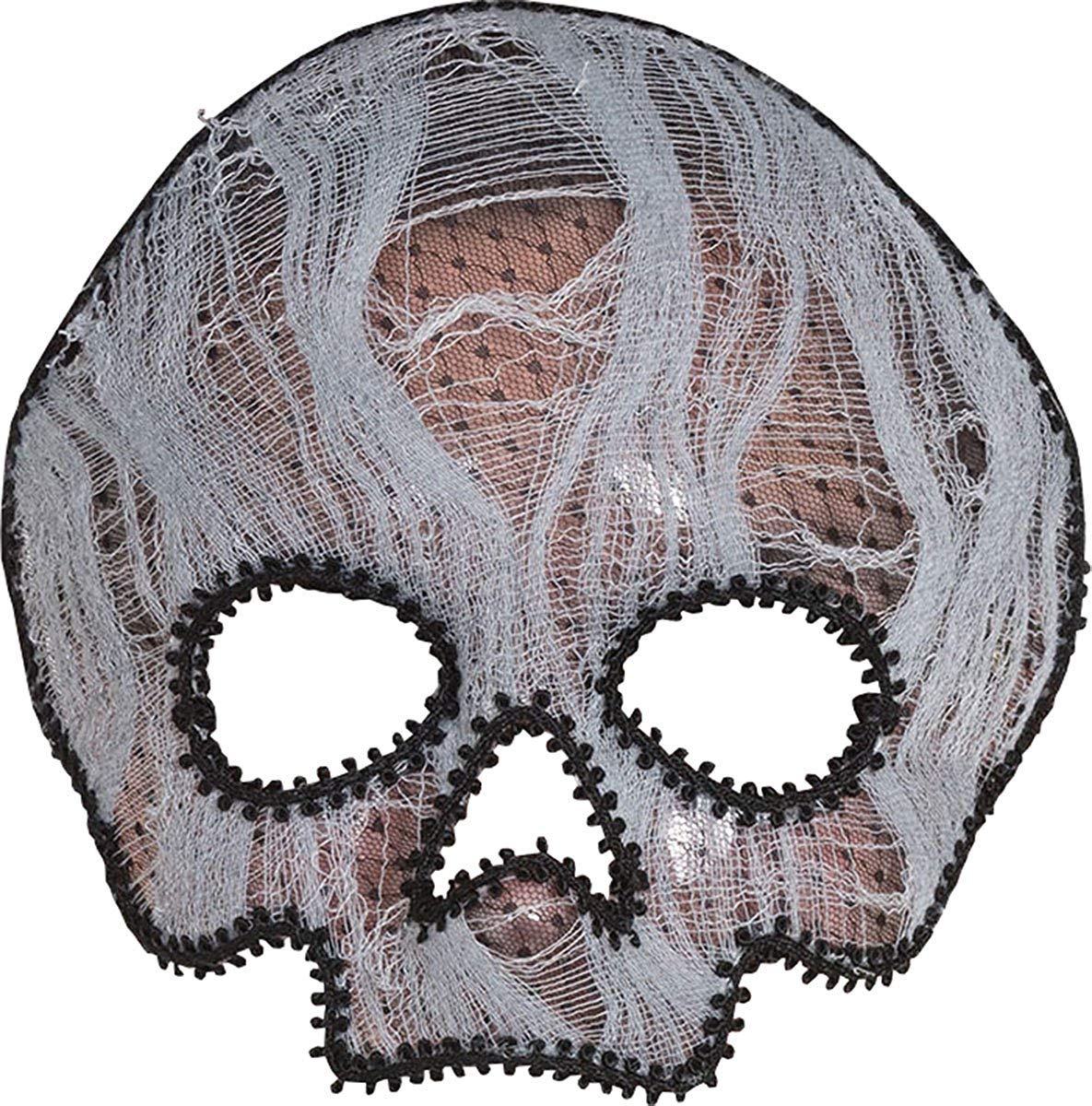 1185x1200 Adult Halloween Fancy Dress Costume Accessory Half Face Ghostly