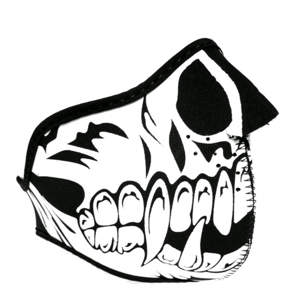 1000x1000 Black Warm Winddust Resistant Skull Half Face Neoprene Face Mask