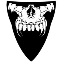 214x214 Schampa Stretch Half Face Mask Glow Skull