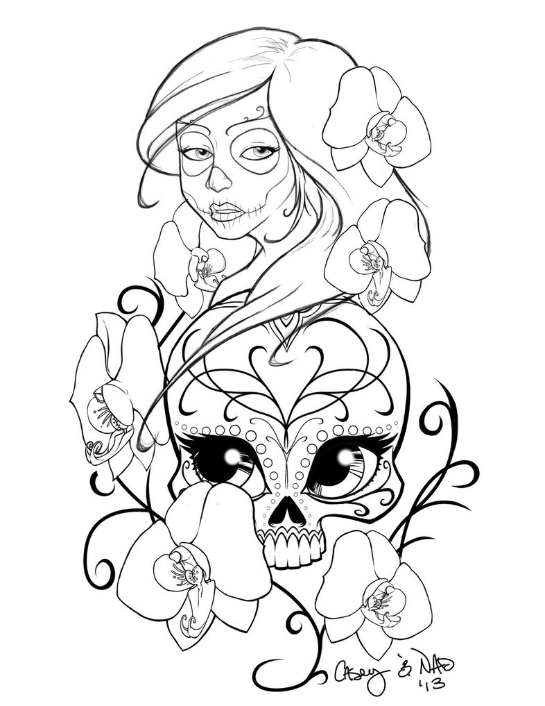 786x1017 Skull Half Sleeve Tattoo Ideas