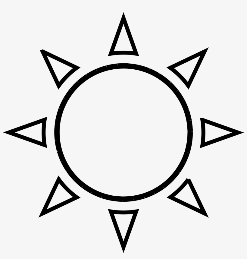 820x859 Sun Clipart Outline Png