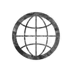 300x300 earth simplistic vector icon with pixel print halftone texture