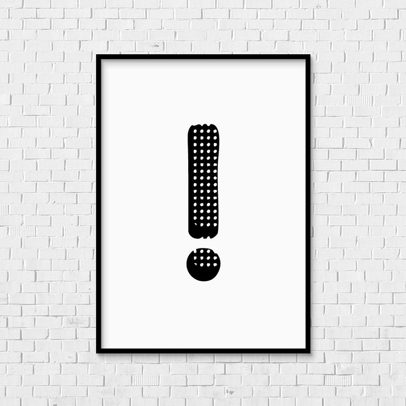 794x794 Exclamation Print Instant Download Mark Ben Day Dot Etsy
