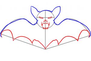 302x202 Draw A Halloween Bat, Step