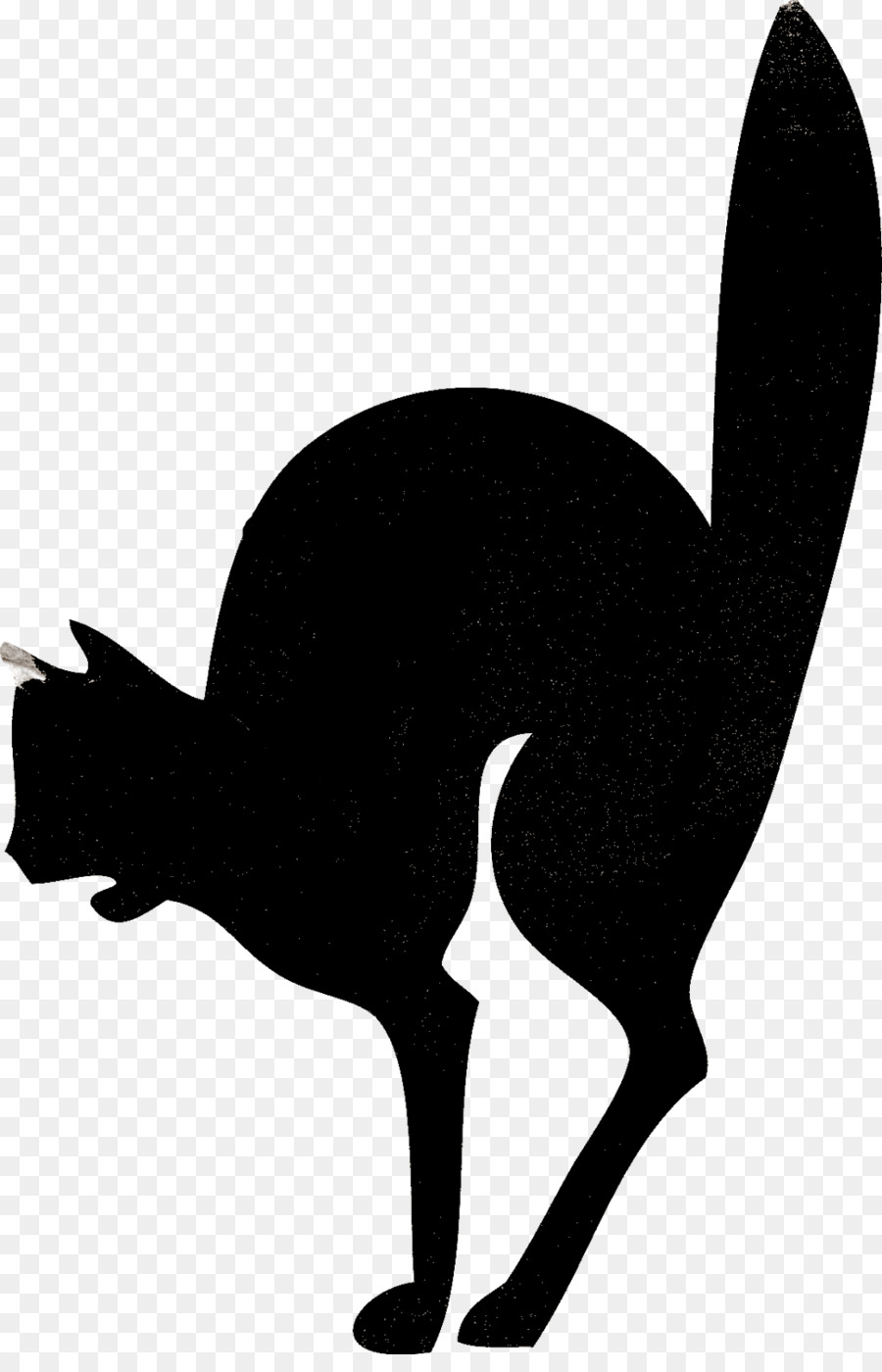900x1400 Download Halloween Bianco E Nero Clipart Black Cat Silhouette