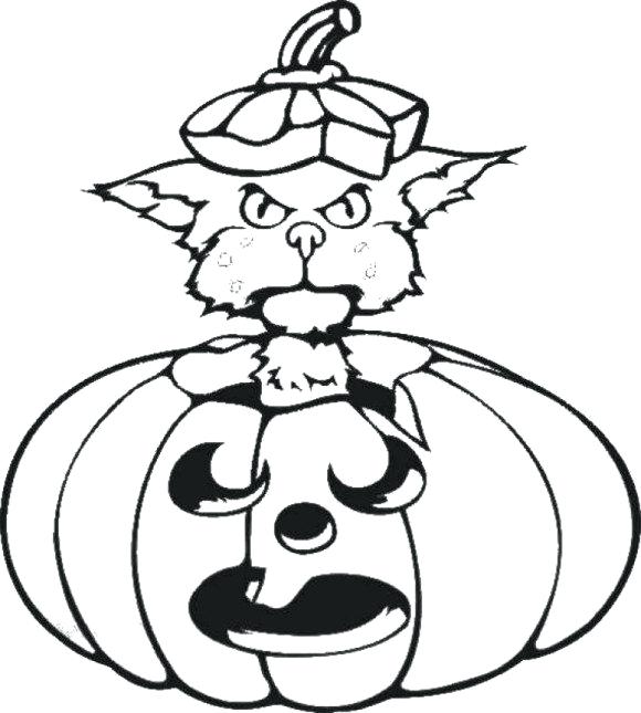 580x645 Halloween Black Cat Coloring Pages Black Cat Coloring Pages