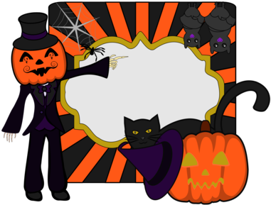381x289 Download Halloween Cat Drawing Greeting Note Cards