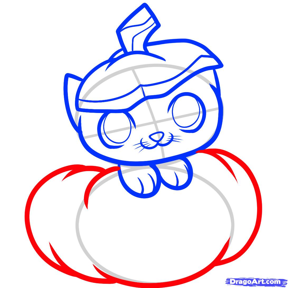 1091x1091 draw a halloween cat, halloween cat, step