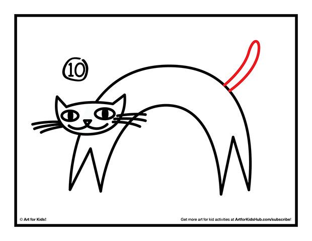 620x479 How To Draw A Cat For Kids Halloween Cat Step How To Cats
