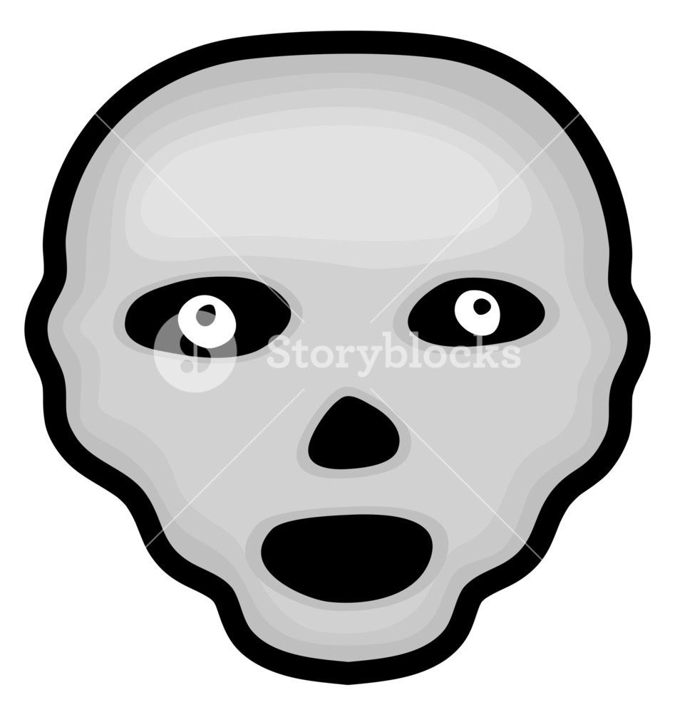 947x1000 Spooky Halloween Skull Face Drawing Royalty Free Stock Image
